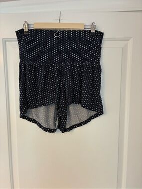 Old Navy Maternity Navy Blue Polka Dot Lounge Shorts